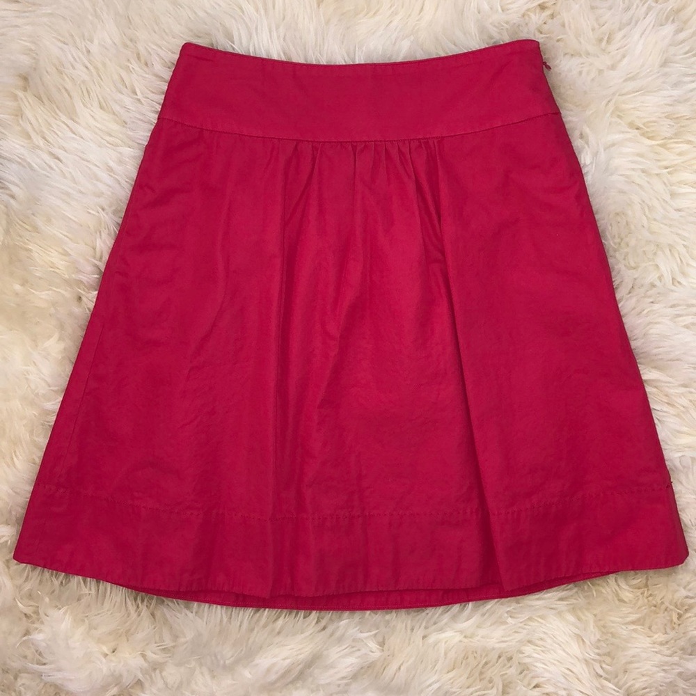 J.Crew Aline Skirt with Pockets! - hot pinkish red